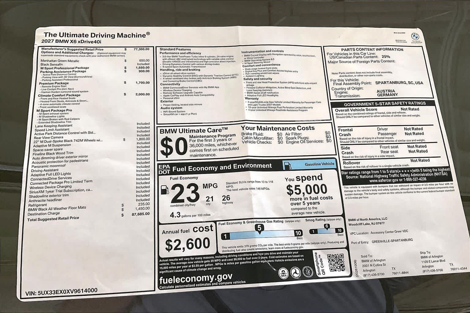 New 2027 BMW X6 xDrive40i w/ Climate Comfort Package AWD/4WD image 19