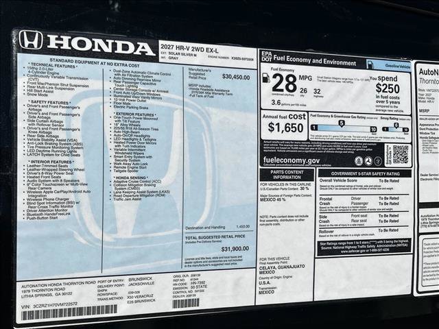 New 2027 Honda HR-V EX-L image 25