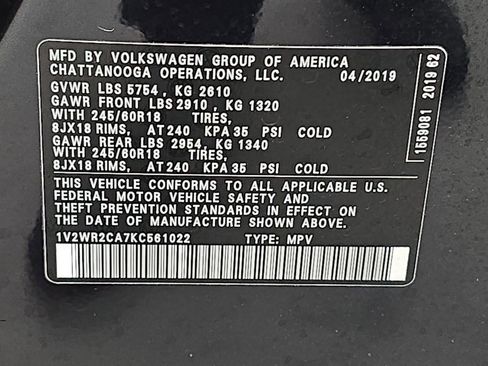 Used 2019 Volkswagen Atlas SE image 36