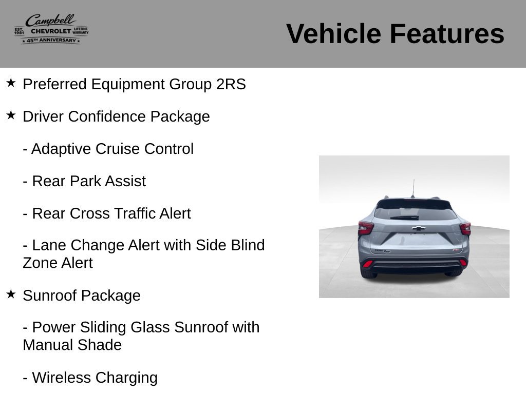 Used 2026 Chevrolet Trax RS w/ Sunroof Package FWD image 5