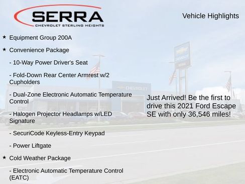 Used 2021 Ford Escape SE w/ Convenience Package AWD/4WD image 3