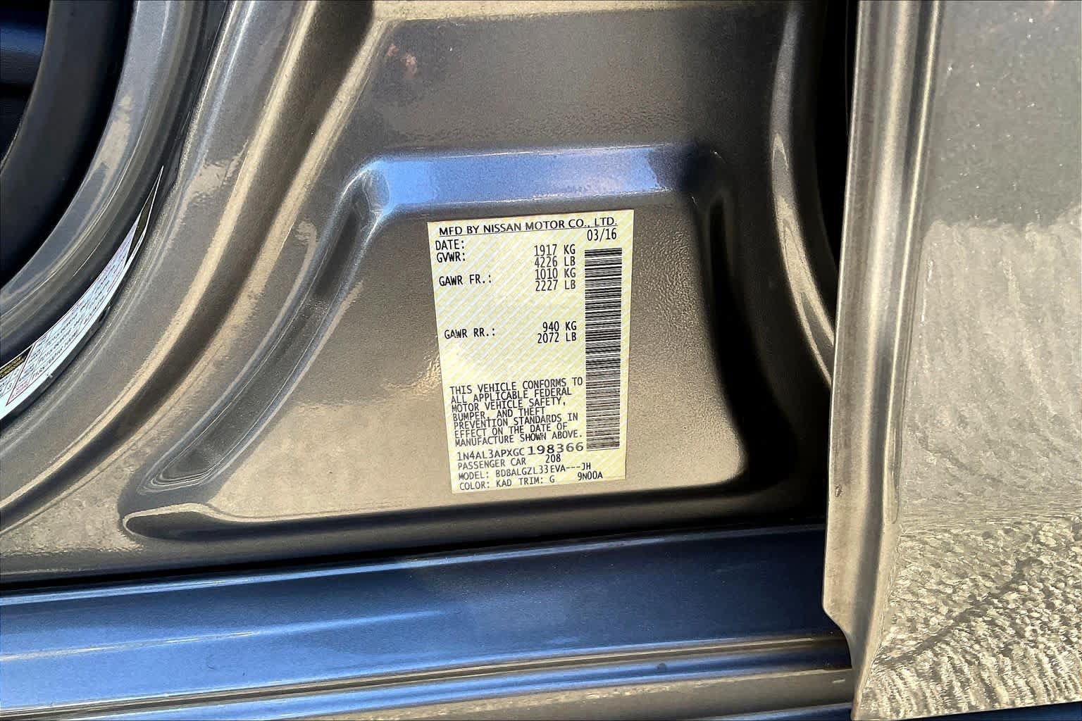 Used 2016 Nissan Altima 2.5 S w/ Power Driver Seat Package FWD image 32