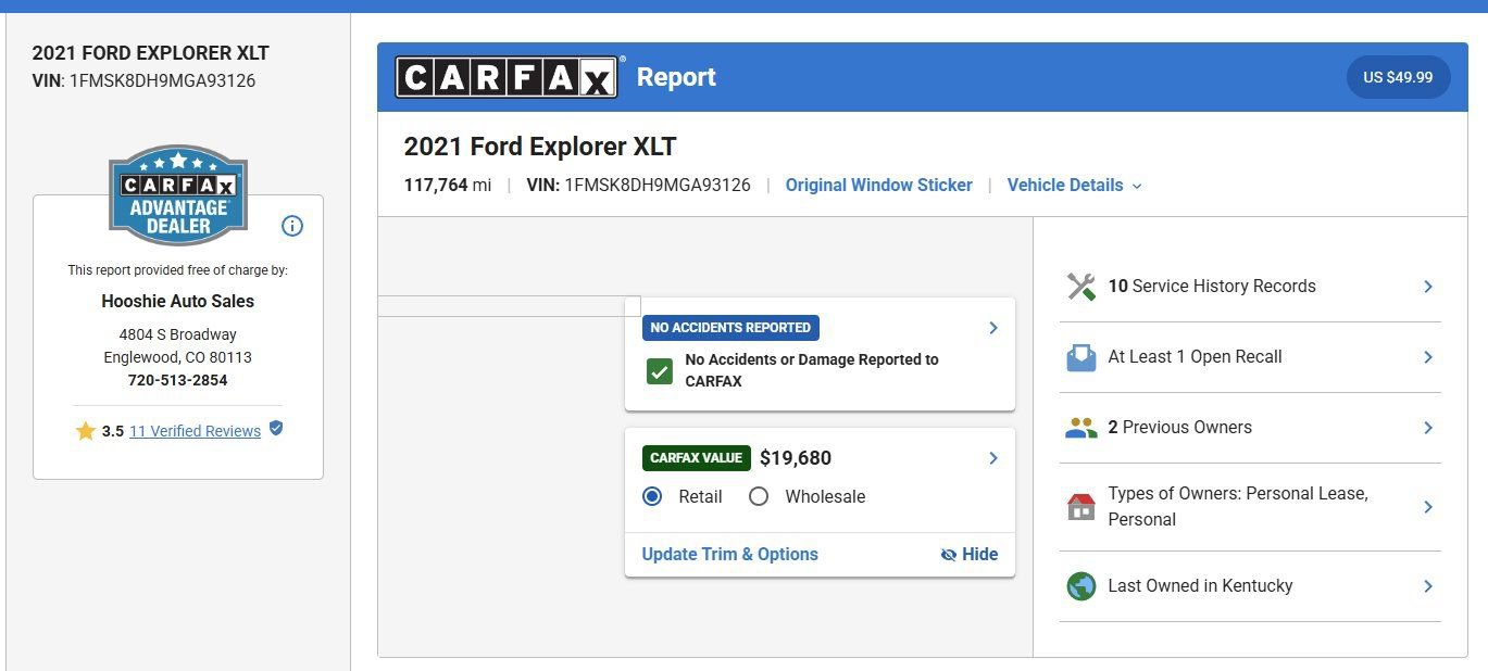 Used 2021 Ford Explorer XLT w/ Equipment Group 202A AWD/4WD image 2