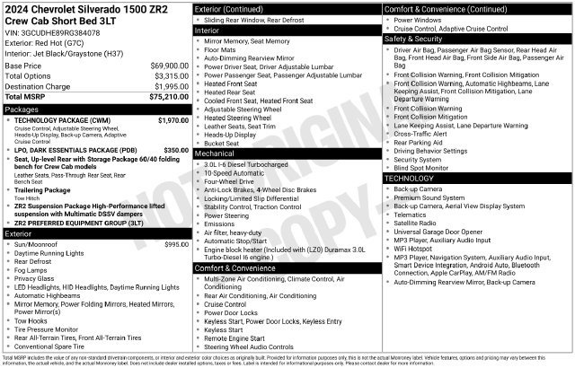 Certified 2024 Chevrolet Silverado 1500 ZR2 w/ Technology Package AWD/4WD image 25
