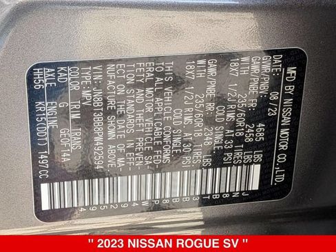 Certified 2023 Nissan Rogue SV w/ SV Premium B Package AWD/4WD image 42