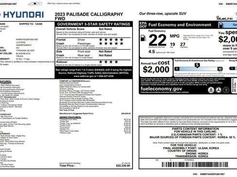 Used 2023 Hyundai Palisade Calligraphy FWD image 4