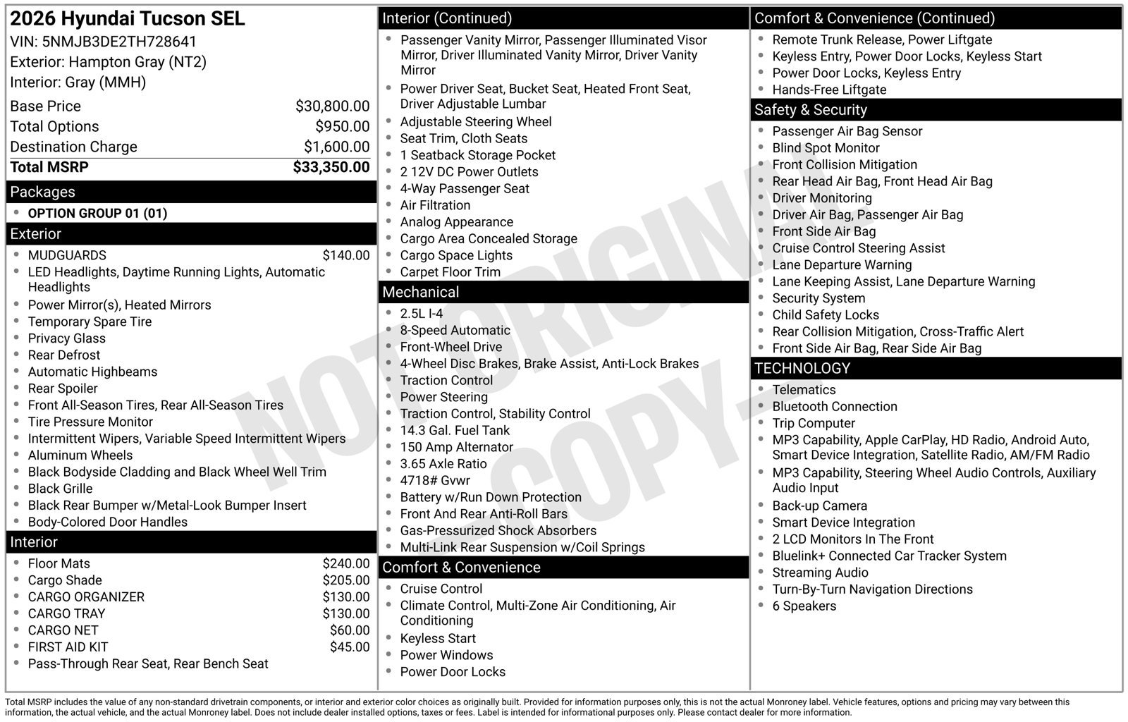 New 2026 Hyundai Tucson SEL FWD image 23