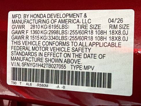 New 2026 Honda Pilot EX-L image 15