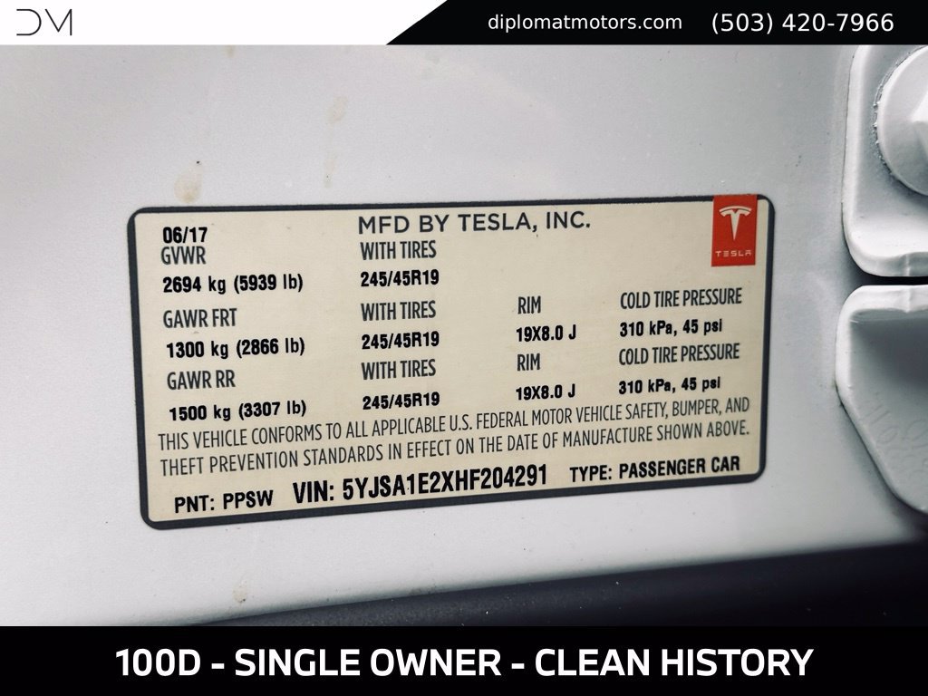 Used 2017 Tesla Model S 100D AWD/4WD image 42