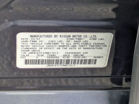 Used 2007 INFINITI G35 x Sedan w/ Premium Pkg image 34