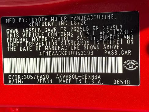 New 2026 Toyota Camry LE FWD image 37