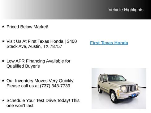 Used 2011 Jeep Liberty Sport w/ Popular Equipment Group AWD/4WD image 9