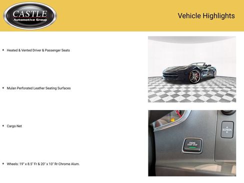 Used 2014 Chevrolet Corvette Stingray Convertible w/ 3LT Preferred Equipment Group RWD image 10
