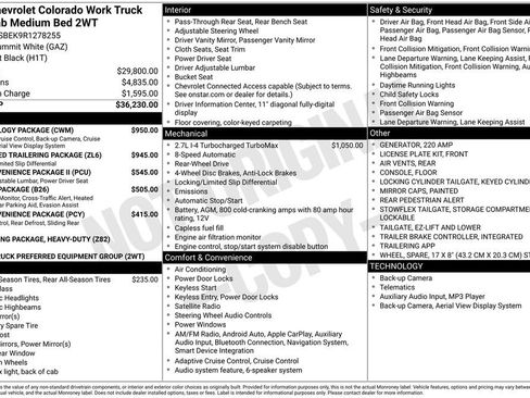 Used 2024 Chevrolet Colorado W/T w/ Technology Package RWD image 17