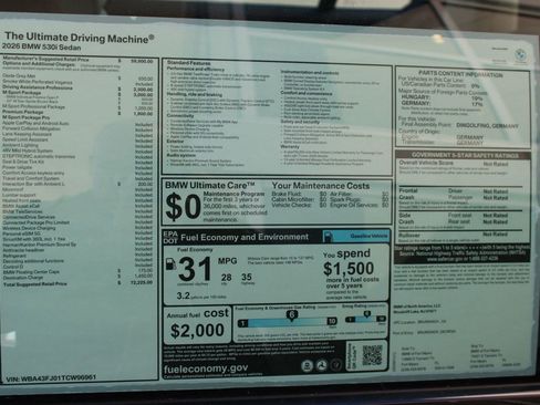 New 2026 BMW 530i w/ M Sport Package image 32