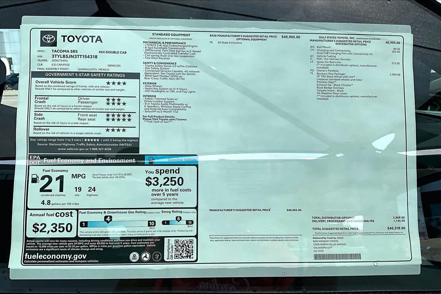 New 2026 Toyota Tacoma SR5 AWD/4WD image 19