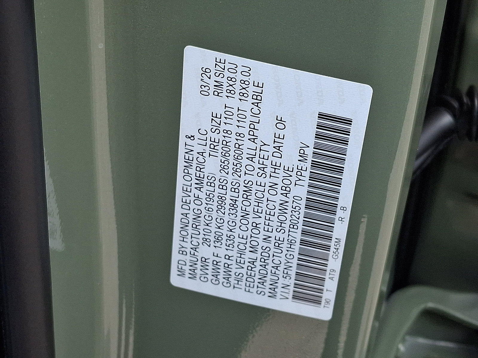 Used 2026 Honda Pilot TrailSport image 27