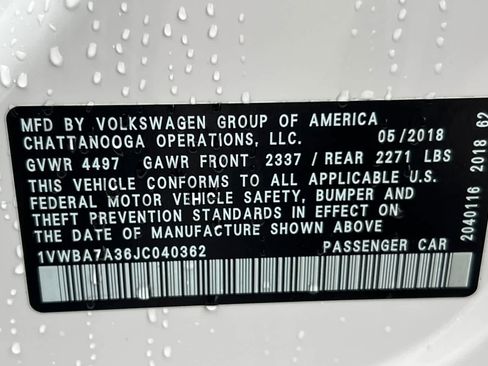 Used 2018 Volkswagen Passat 2.0T SE image 30