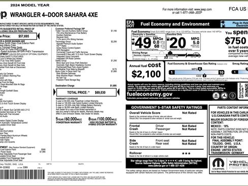 Used 2024 Jeep Wrangler Sahara w/ Technology Group image 3