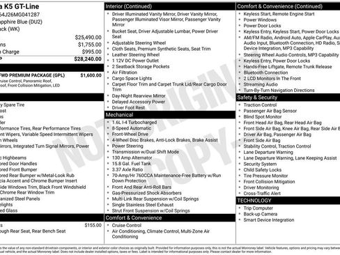 Used 2021 Kia K5 GT-Line w/ GT-Line FWD Premium Package image 12