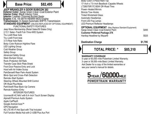 Used 2023 Jeep Wrangler Unlimited Rubicon 392 image 7