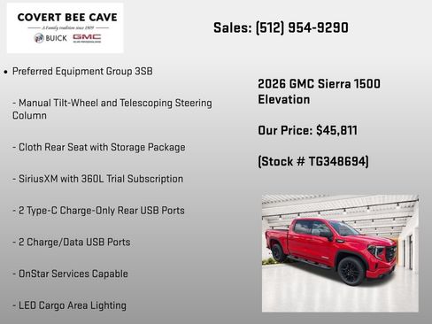 New 2026 GMC Sierra 1500 Elevation w/ Elevation Select Package RWD image 19