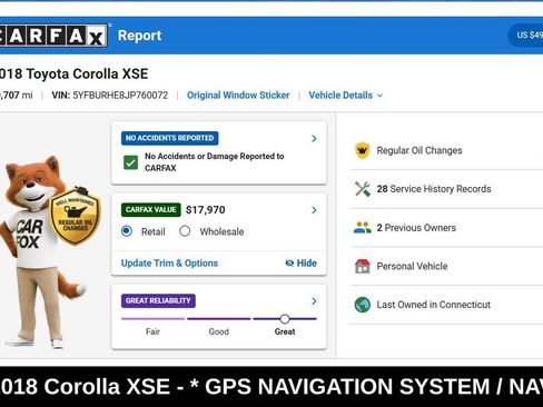 Used 2018 Toyota Corolla XSE FWD image 9