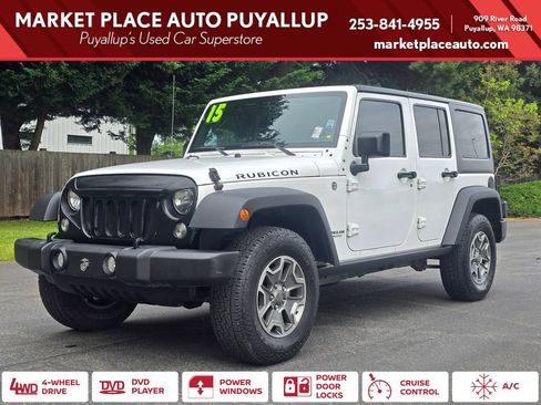 Used 2015 Jeep Wrangler Unlimited Rubicon w/ Connectivity Group AWD/4WD image 1