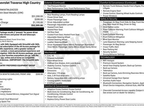Used 2021 Chevrolet Traverse High Country FWD image 7