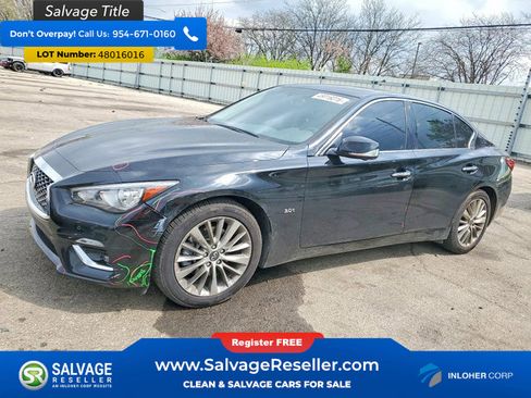 Used 2019 INFINITI Q50 Luxe w/ Essential Package (3.0T Luxe) AWD/4WD image 1