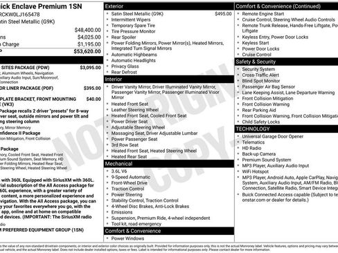 Used 2020 Buick Enclave Premium w/ Sun and Sites Package FWD image 2