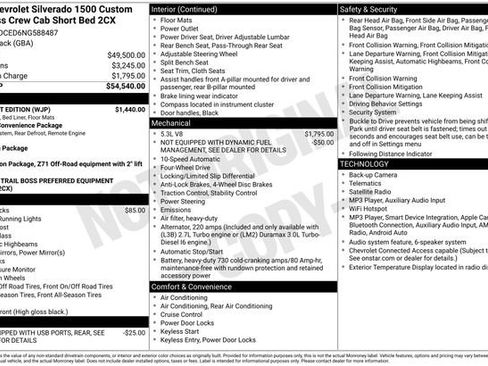Used 2022 Chevrolet Silverado 1500 Custom Trail Boss w/ Midnight Edition AWD/4WD image 6