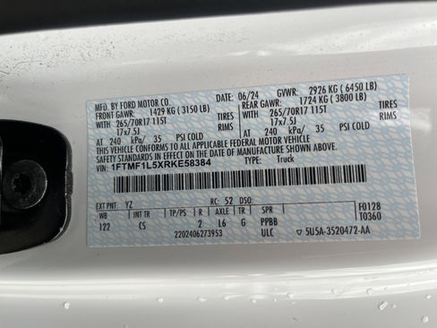 Used 2024 Ford F150 XL w/ Equipment Group 103A High AWD/4WD image 5
