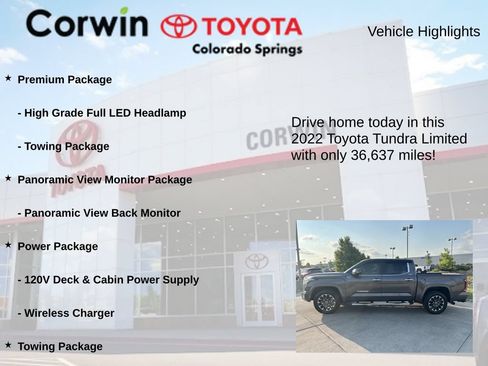 Used 2022 Toyota Tundra Limited AWD/4WD image 7