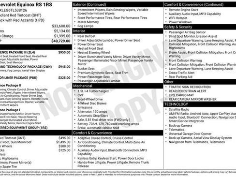 Used 2026 Chevrolet Equinox RS w/ Convenience Package III FWD image 32