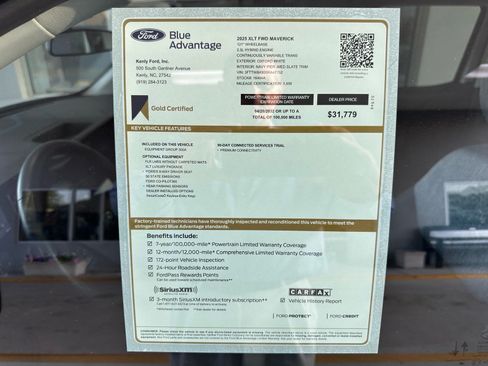Certified 2025 Ford Maverick XLT w/ XLT Luxury Package FWD image 4