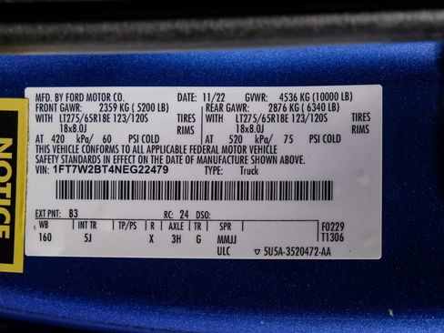 Used 2022 Ford F250 Lariat w/ Chrome Package image 60