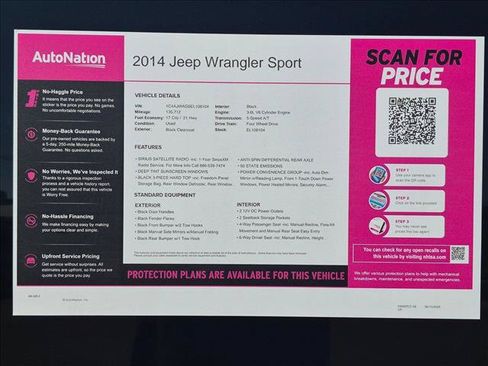 Used 2014 Jeep Wrangler Sport w/ Quick Order Package 24S AWD/4WD image 18
