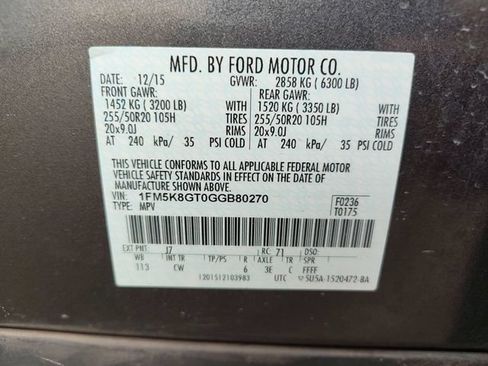 Used 2016 Ford Explorer Sport AWD/4WD image 9