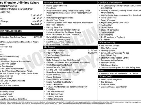 Used 2019 Jeep Wrangler Unlimited Sahara image 42