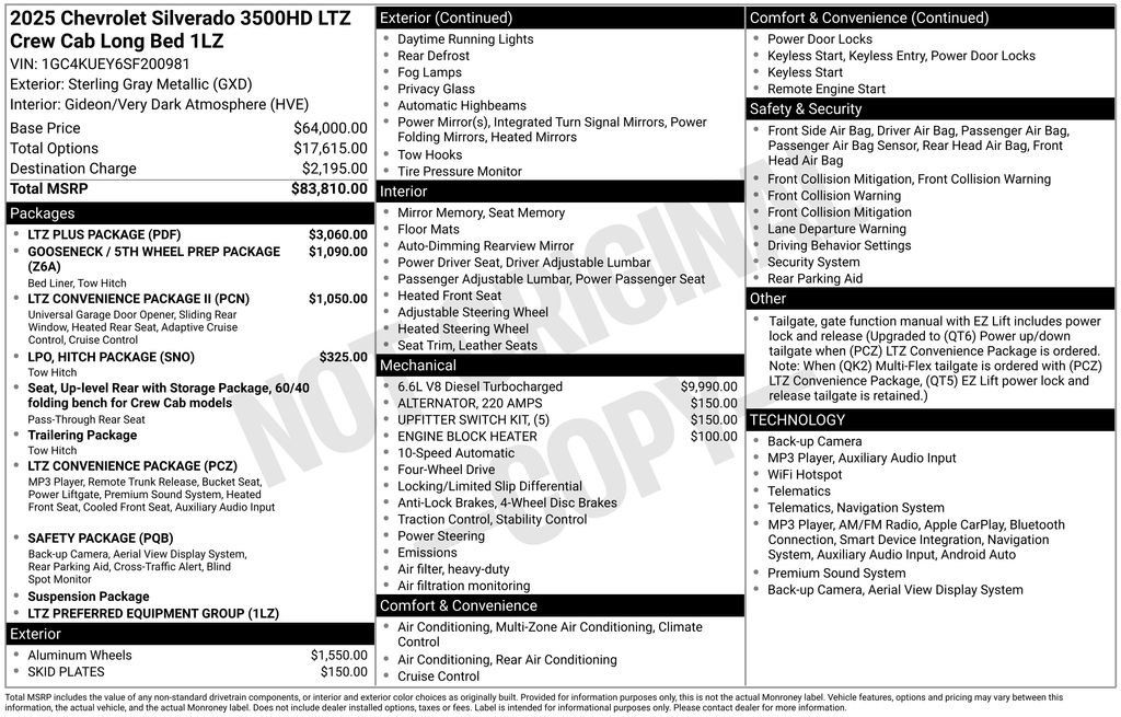 Used 2025 Chevrolet Silverado 3500 LTZ w/ LTZ Plus Package AWD/4WD image 9