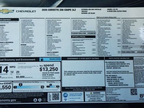 New 2025 Chevrolet Corvette Z06 RWD image 34