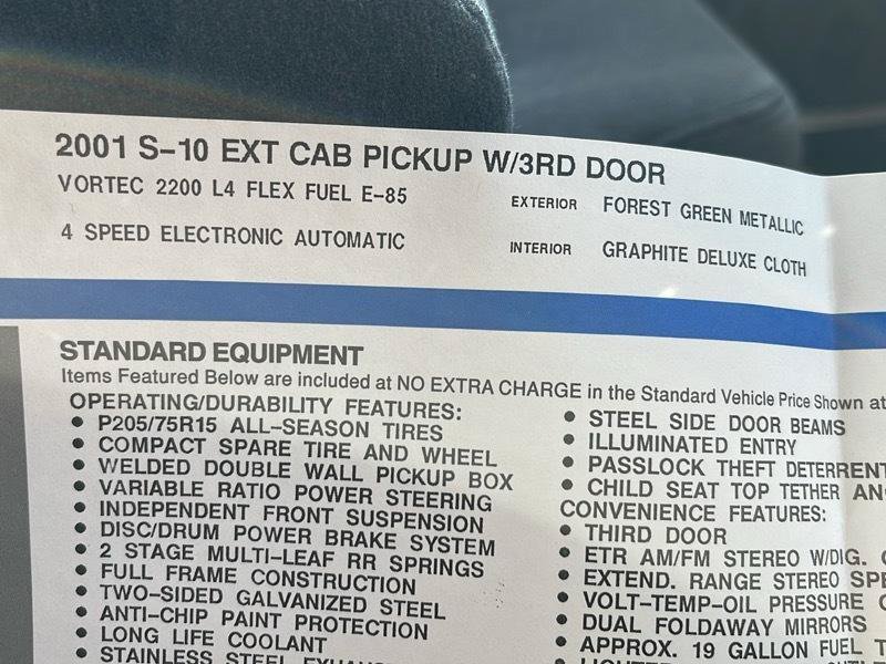 Used 2001 Chevrolet S10 Pickup LS w/ Preferred Equipment Group RWD image 42