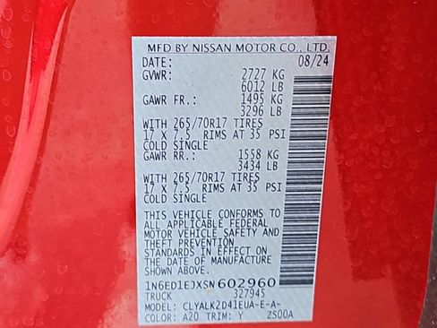 Used 2025 Nissan Frontier Pro-X w/ Pro Premium Package RWD image 37