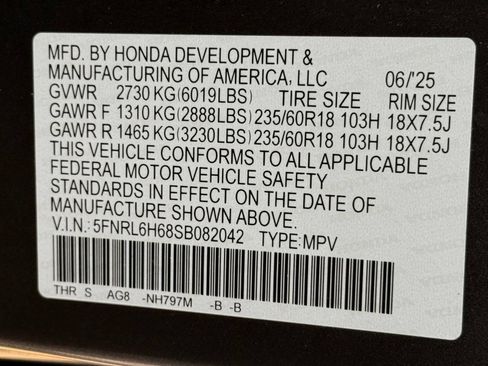 Used 2025 Honda Odyssey EX-L image 53