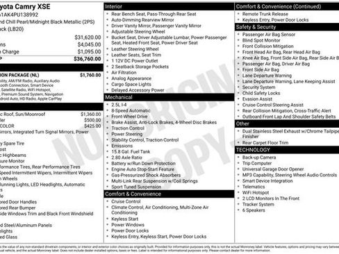 Used 2023 Toyota Camry XSE w/ Navigation Package FWD image 2