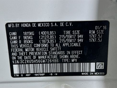 Used 2016 Honda HR-V EX image 12