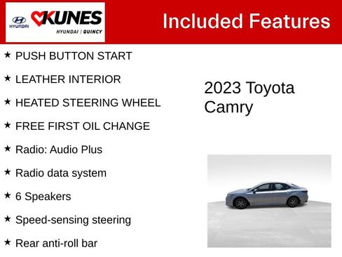 Used 2023 Toyota Camry XLE w/ Cold Weather Package FWD image 3