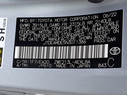 Used 2022 Toyota Corolla LE w/ Premium Interior Package FWD image 33