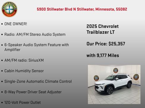 Used 2025 Chevrolet TrailBlazer LT w/ Convenience Package AWD/4WD image 20